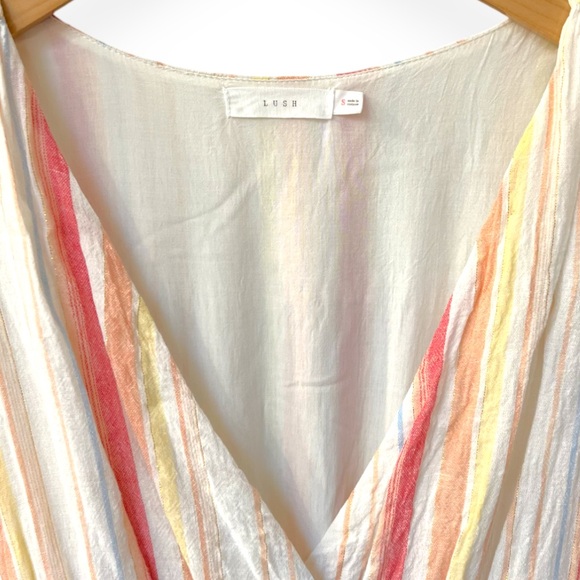Lush V-Neck Sleeveless Multicolored Dress | Size Small | Metallic Threads | $25 - Picture 2 of 10